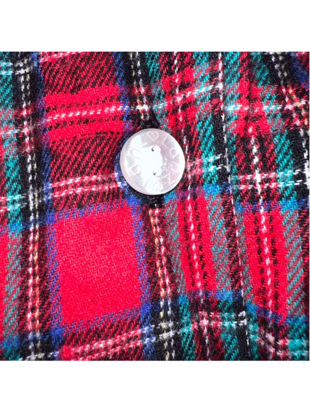 NWT Lanz of Salzburg Classic Red Plaid Cotton Flannel Nightgown Sz L - Picture 9 of 9